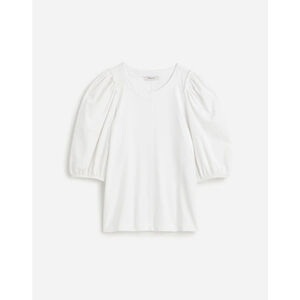 NWT Madewell Puff-Sleeve Tee in white size XXS